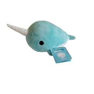 Bellzi Baby Blue Plush Narrzi Narwhal 11" NEW with Tags Stuffed Animal Teal